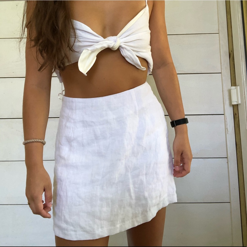 White skirt